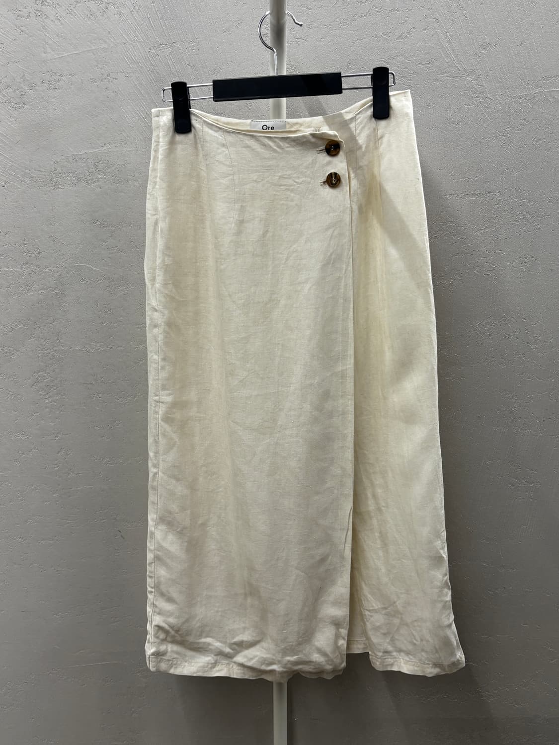 Ore 린넨 랩 스커트 아이보리 상품이미지2