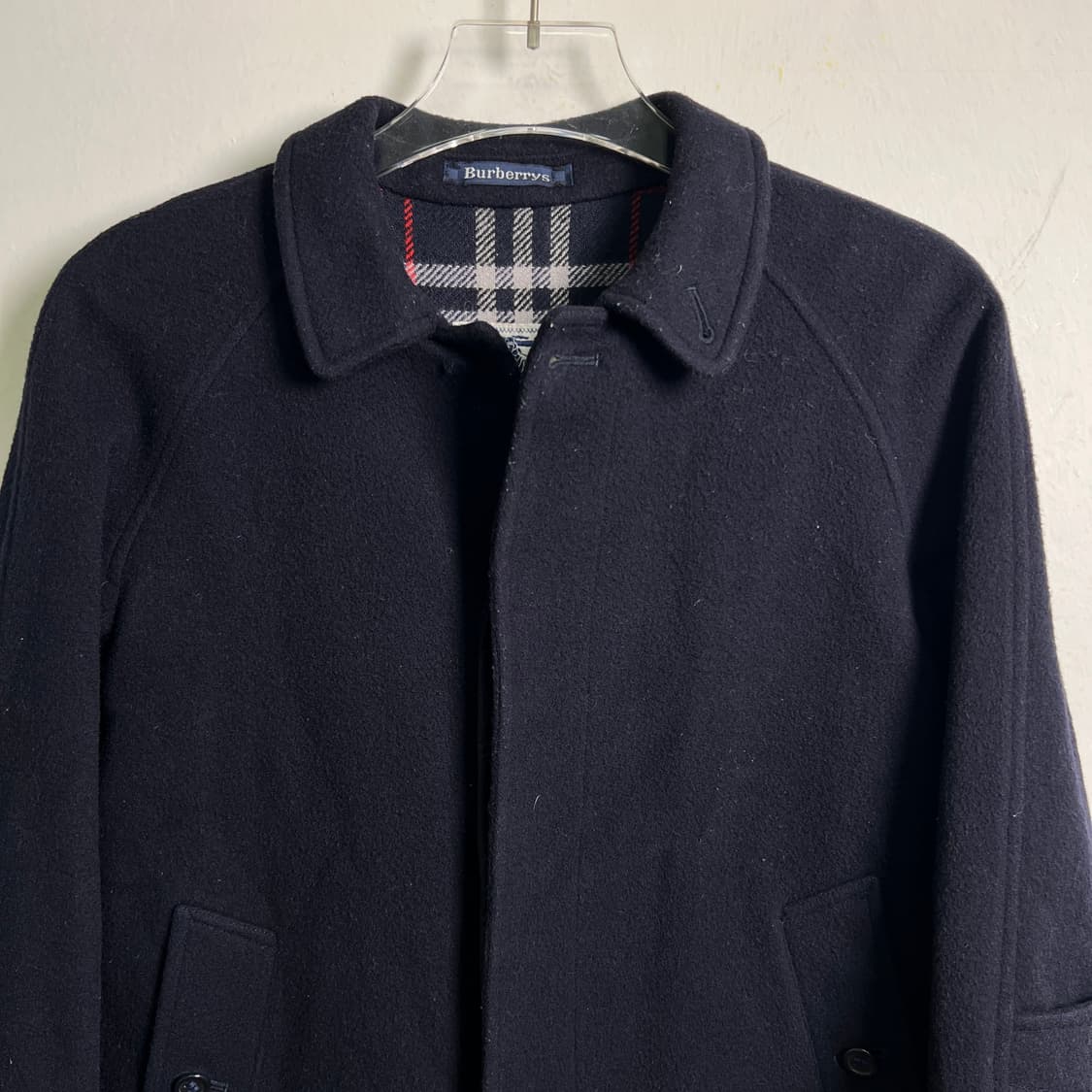 버버리 네이비 울 싱글 발마칸 코트 상품이미지4