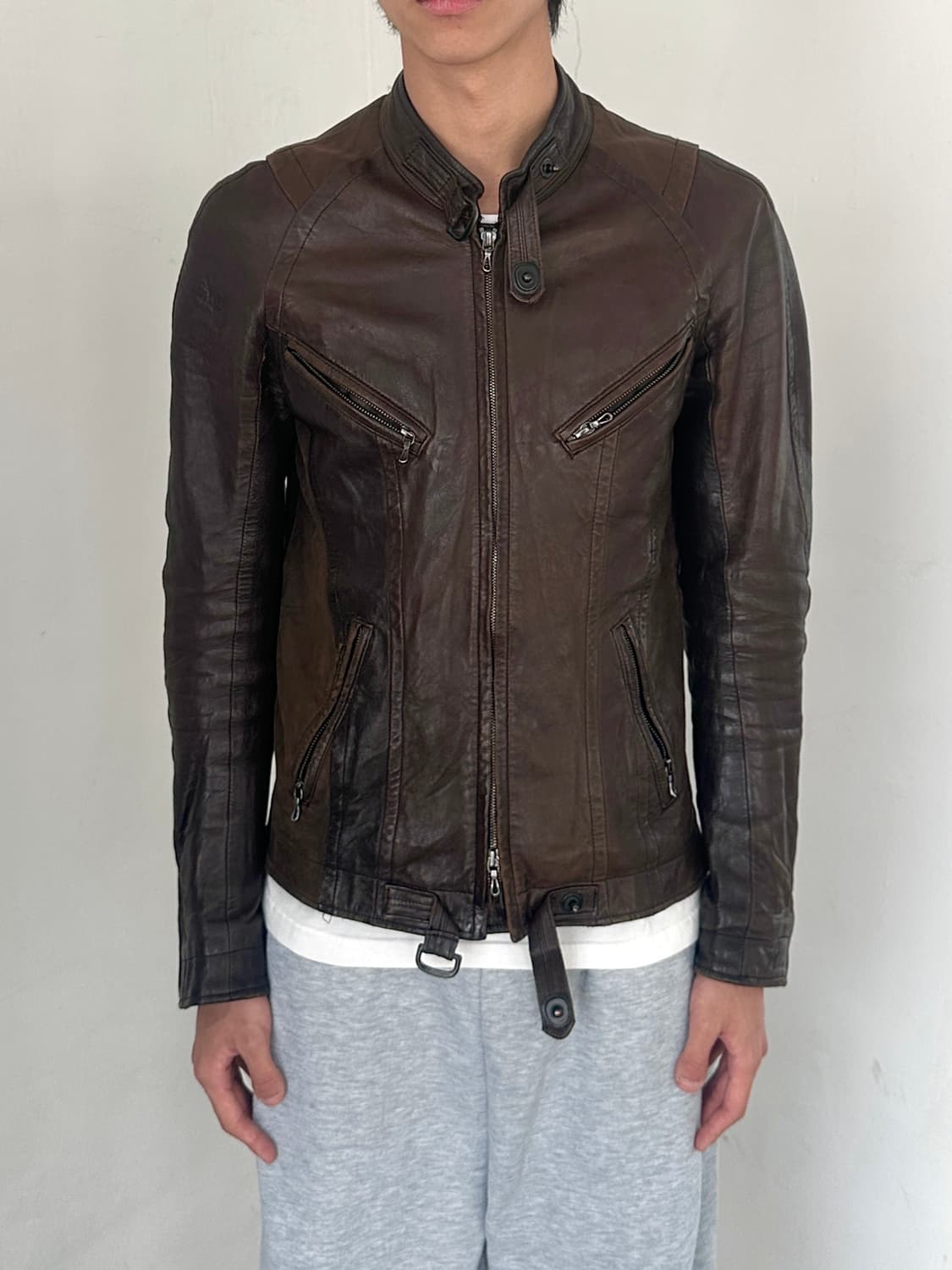 09ss 율리우스 바이커 레더 자켓 상품이미지5