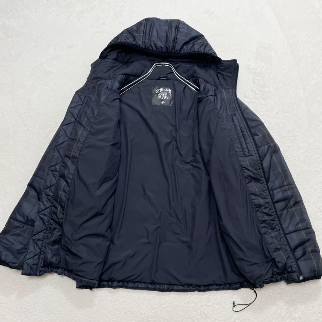 90년도 스투시 어센틱 기어 써모라이트 체크 패딩 상품이미지2