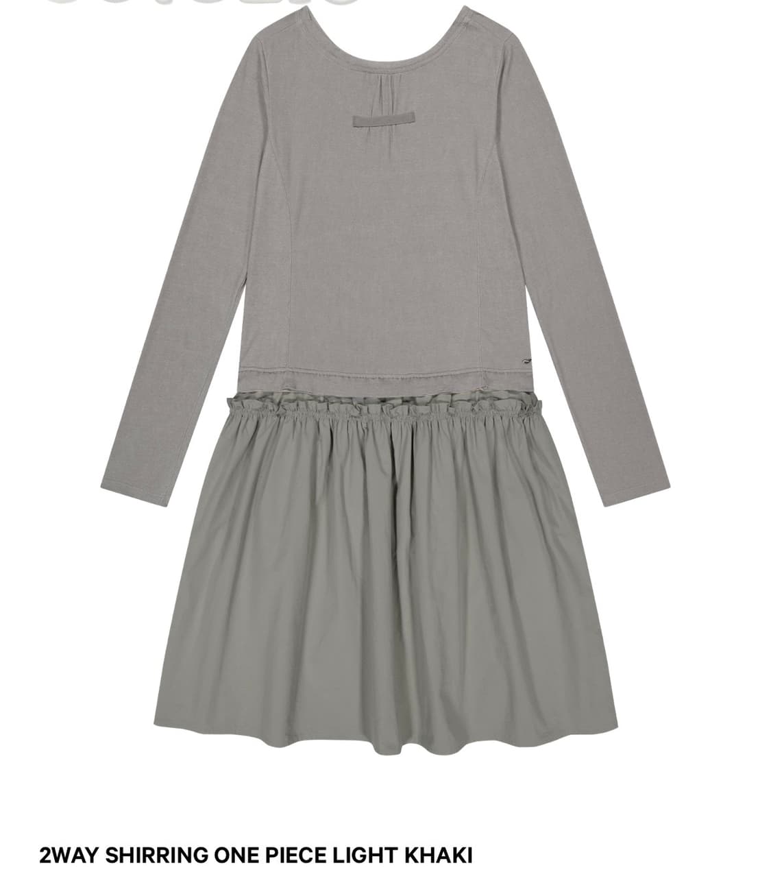 코이세이오 투웨이 셔링 원피스 라이트 그레이 상품이미지1