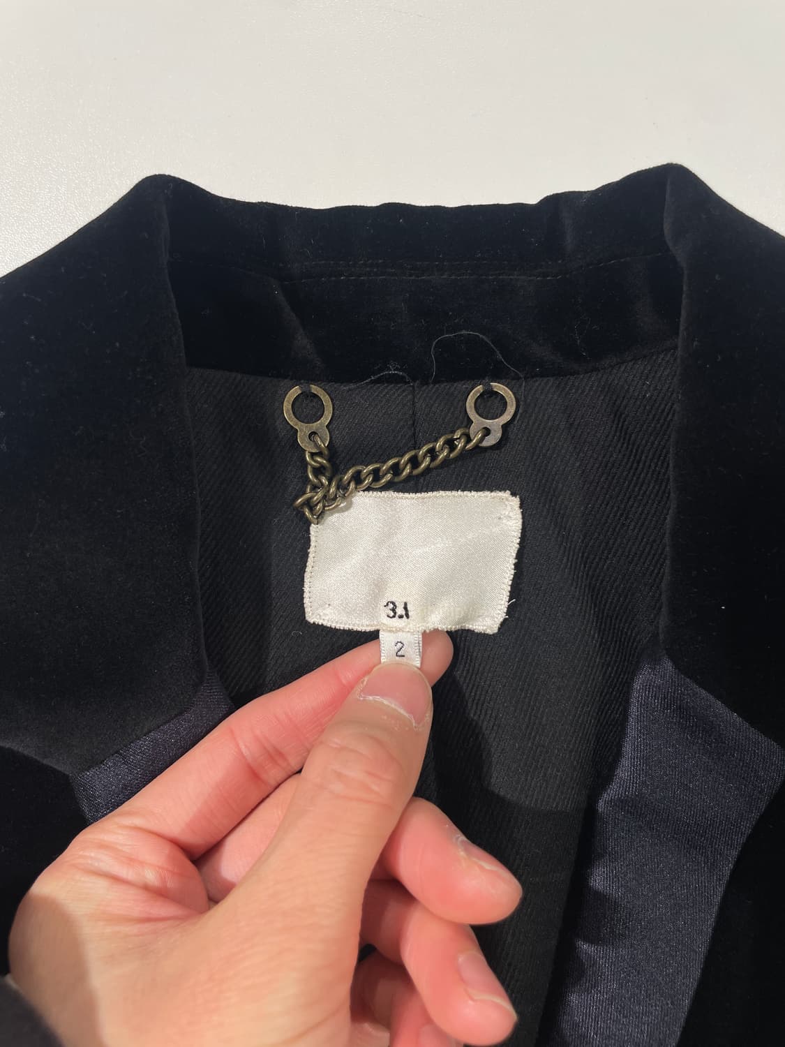 3.1 필립림 블랙 클래식 벨벳 크롭 자켓 상품이미지7