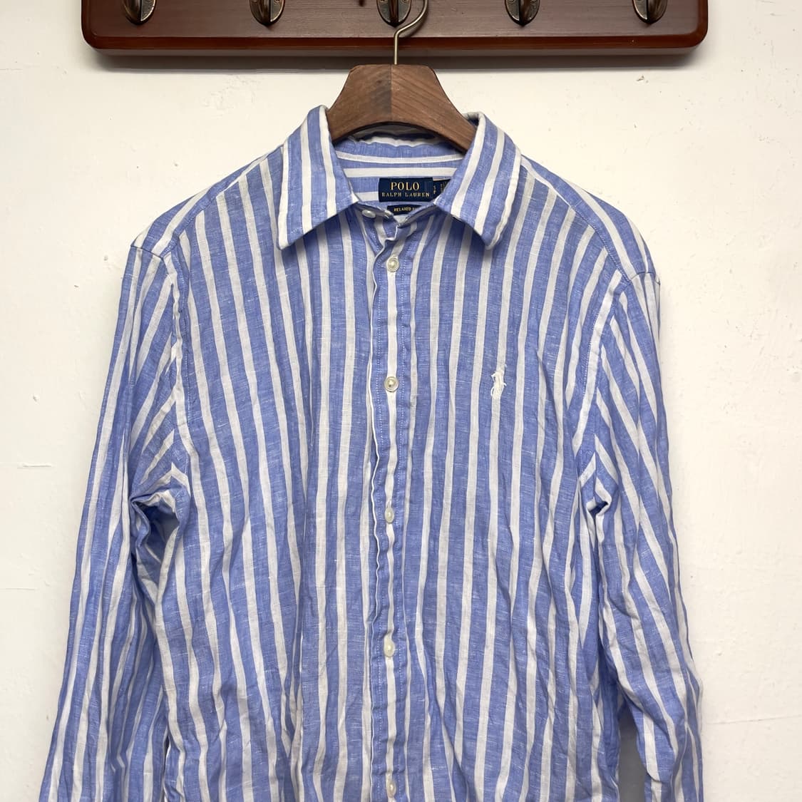 폴로 랄프로렌 릴렉스 핏 스트라이프 리넨 셔츠   상품이미지3