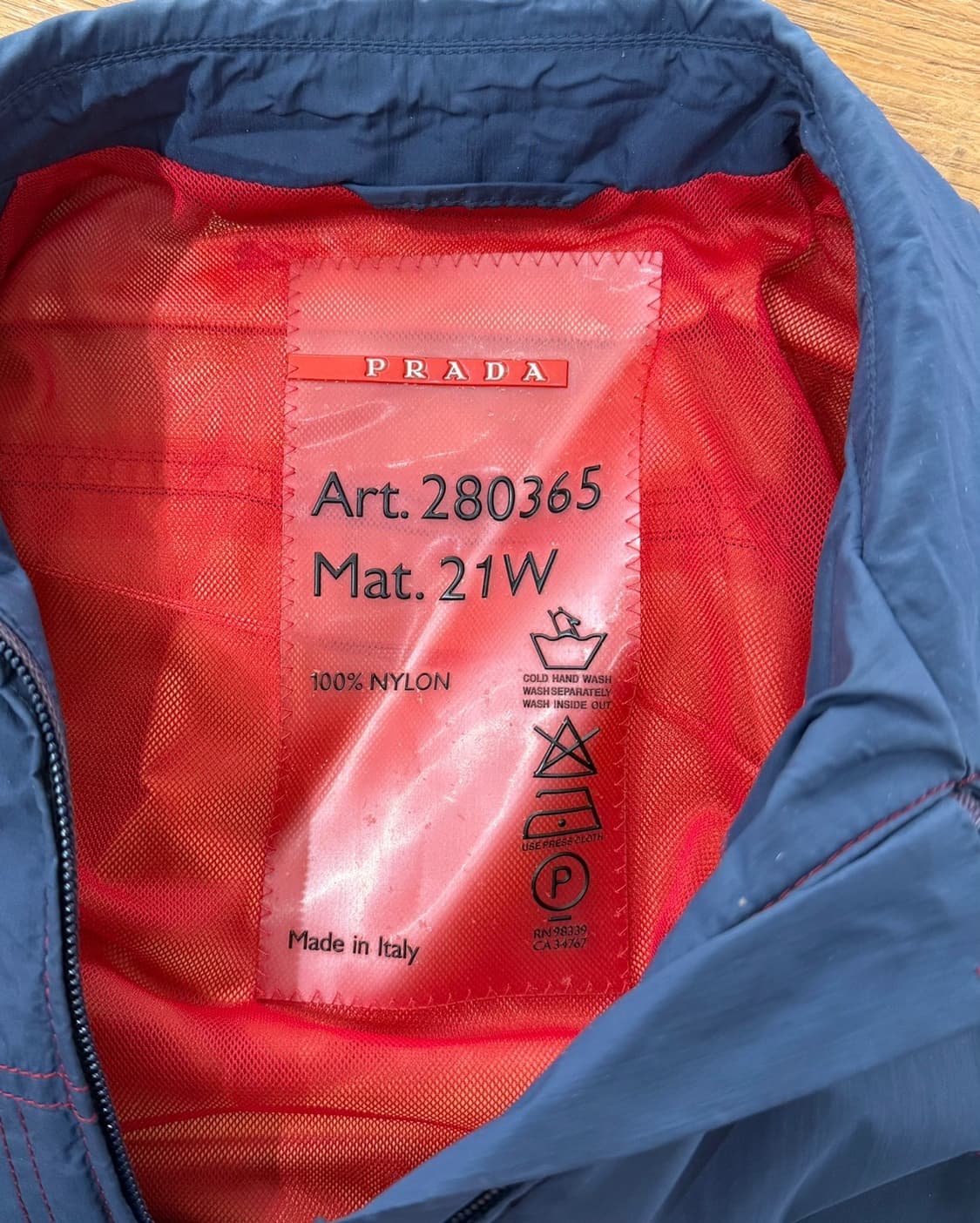 프라다 스포츠 네이비 나일론 투 포켓 자켓 상품이미지8