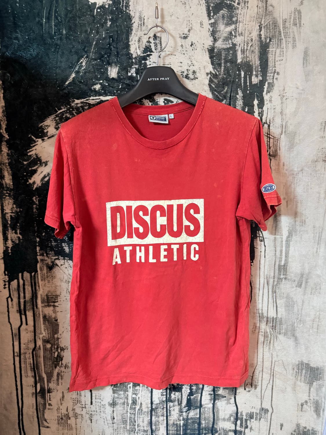 90’s Discus Athletic red half t-shirt 상품이미지1