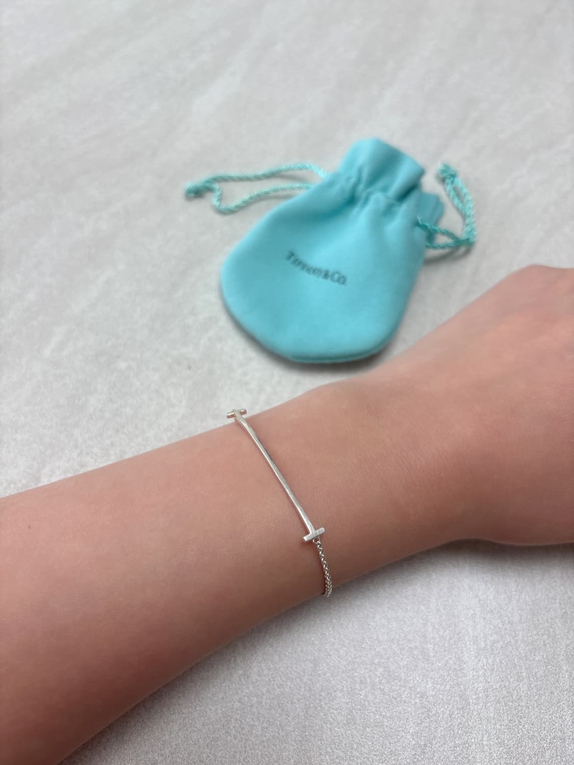 티파니 T 스마일 실버 팔찌 스몰 상품이미지1