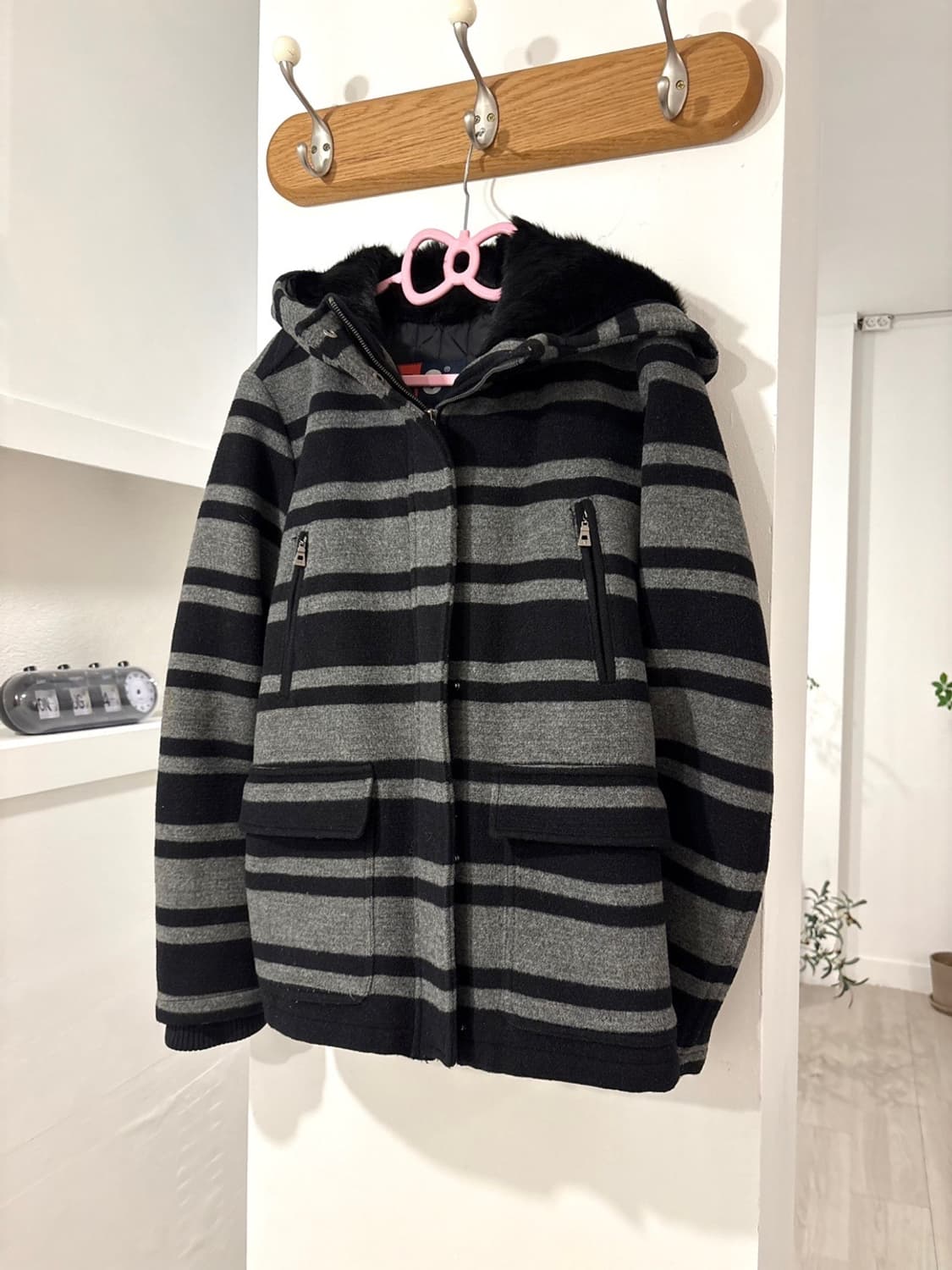 와투케 줄무늬 털 자켓  상품이미지4