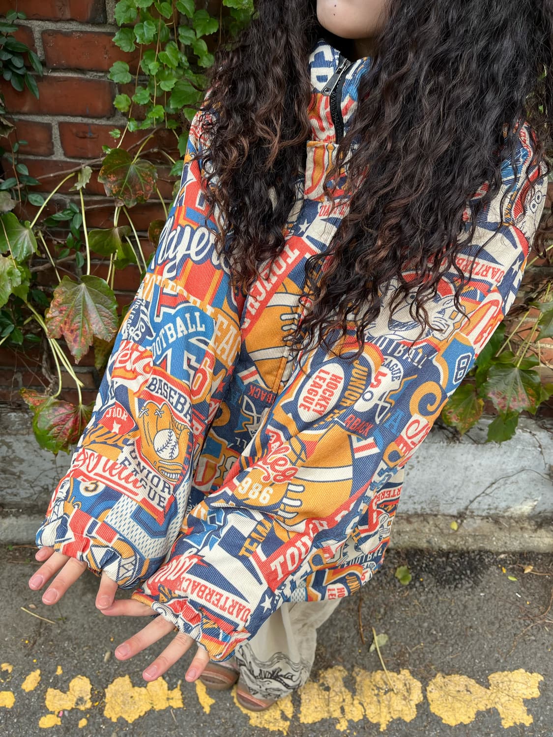 카툰패턴 코듀로이 아우터 상품이미지3