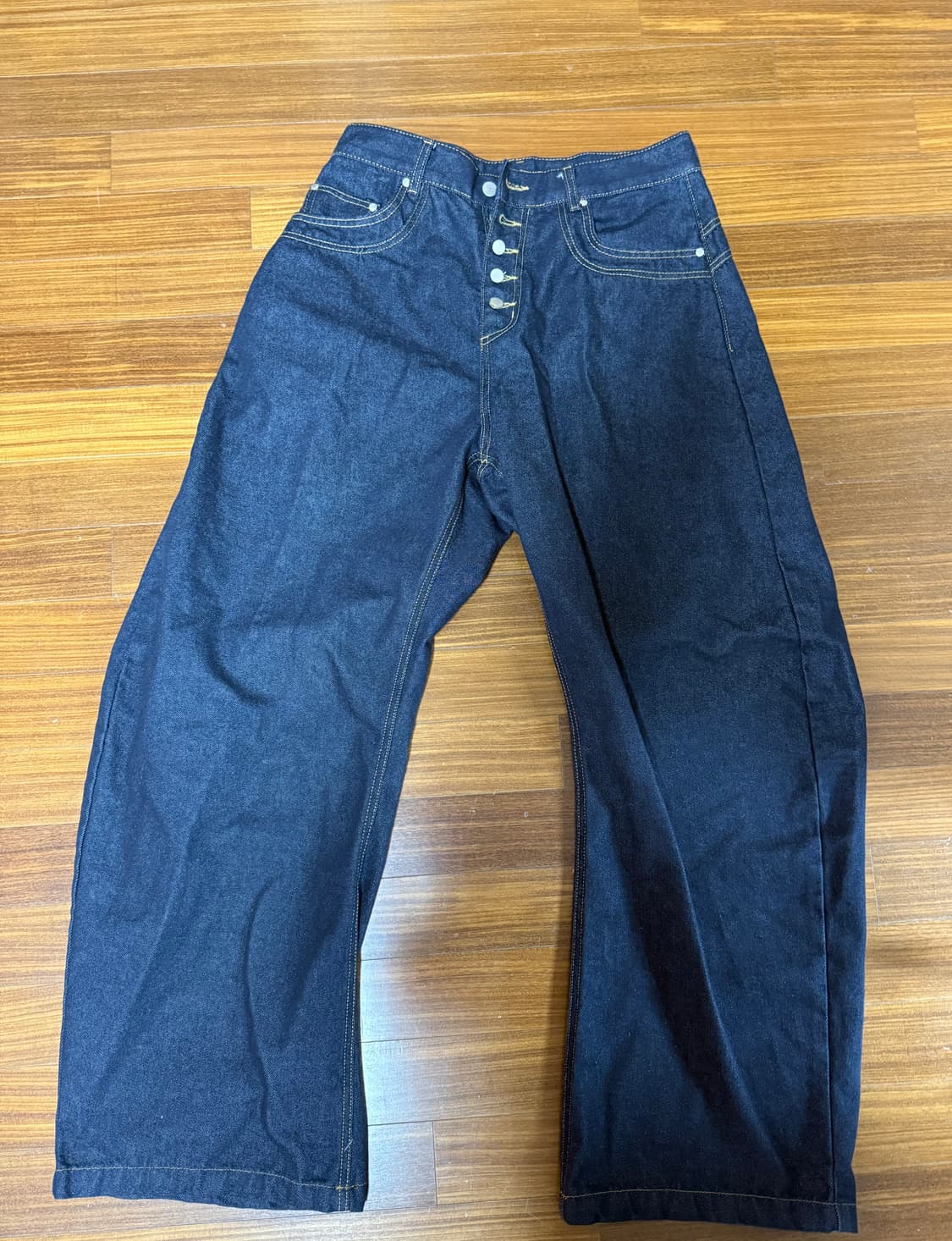 테이크이지 5버튼 커브드 데님팬츠 상품이미지1