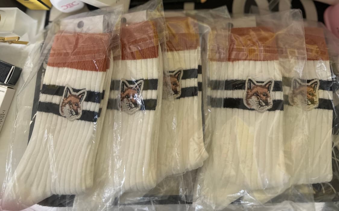 메종키츠네 폭스 헤드 삭스 양말 상품이미지1