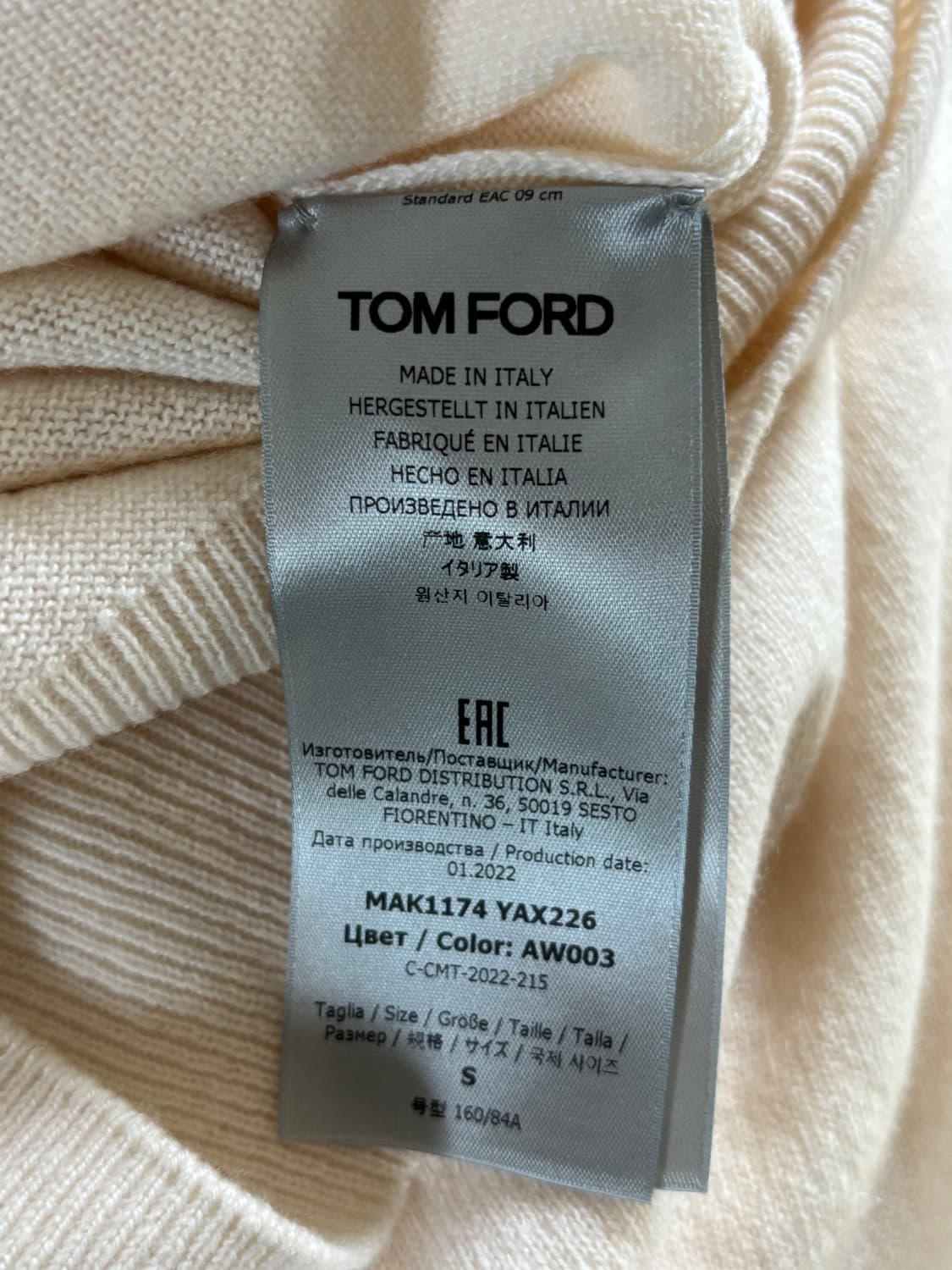 Tom Ford 톰포드 아이보리 캐시미어 터틀넥 니트 상품이미지7