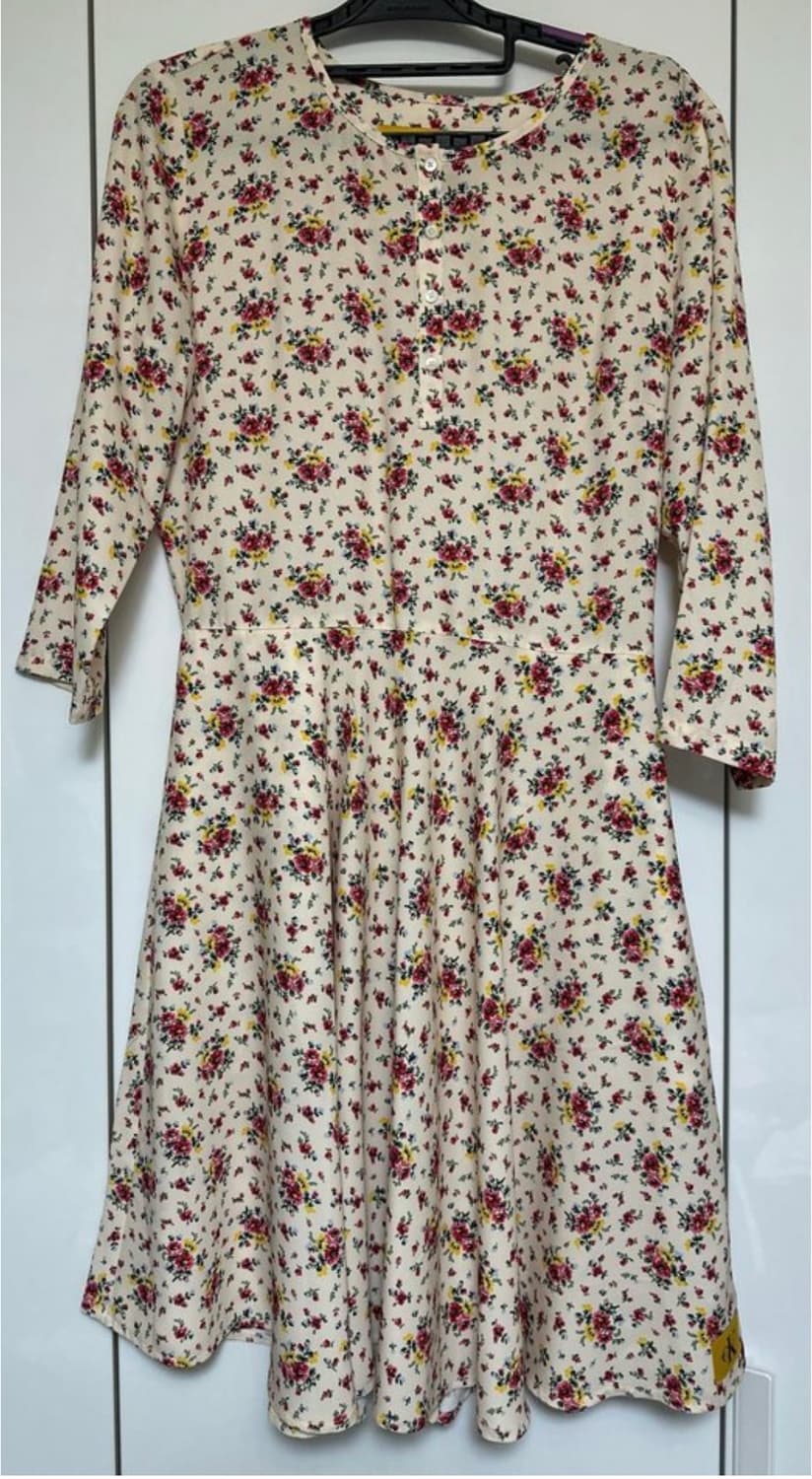 캘빈클라인 플라워 패턴 칠부 원피스  상품이미지1