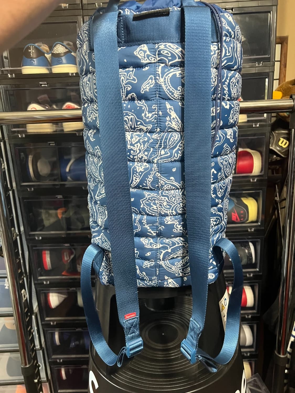 22FW 슈프림 퍼퍼 백팩 블루 페이즐리 상품이미지4