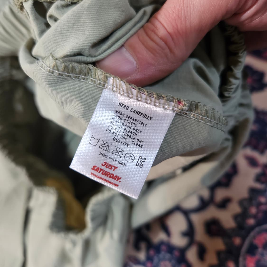 저스트세러데이 라이트카키 아노락 바람막이 Free 상품이미지10