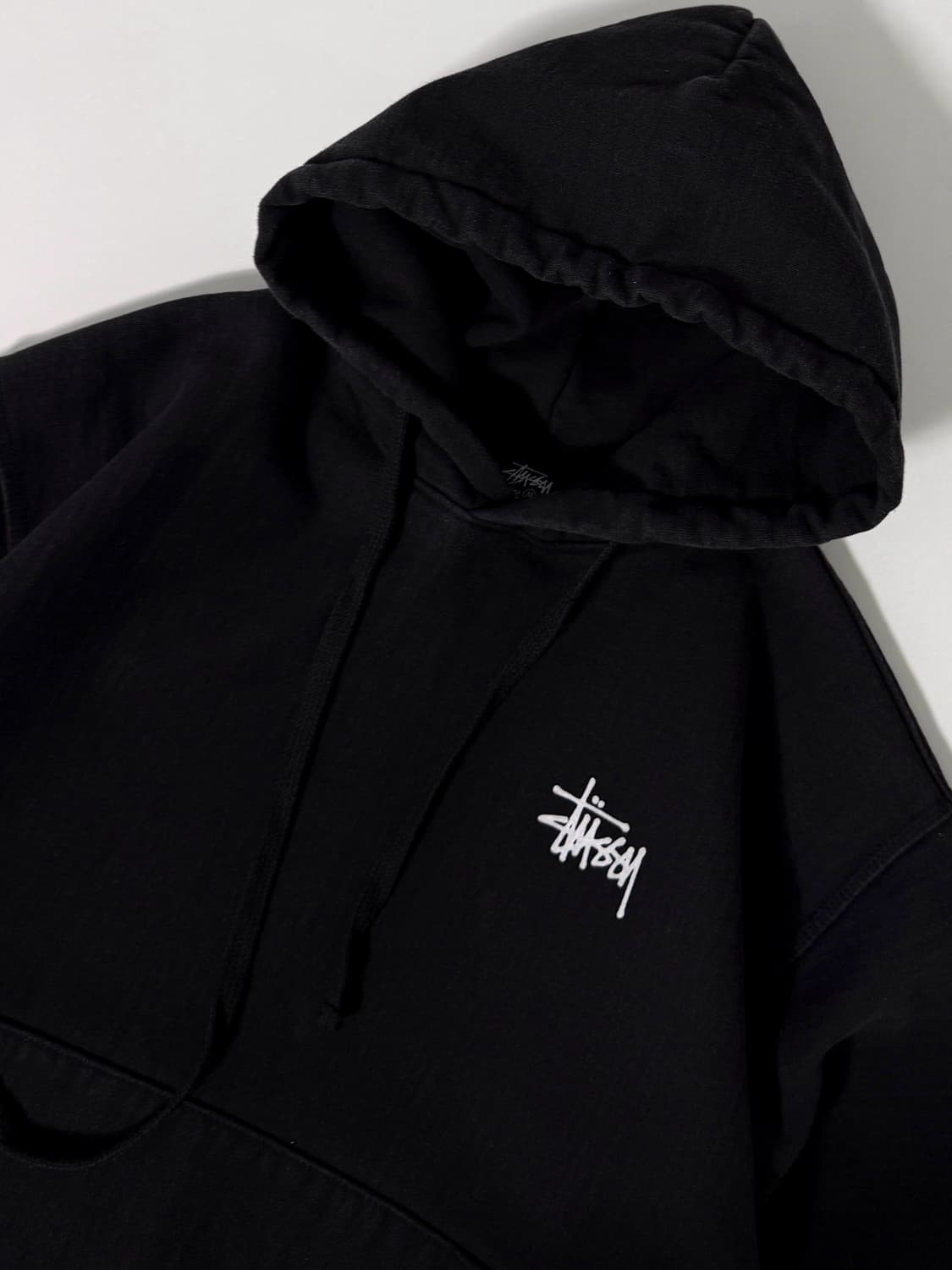 스투시 루즈핏 해비웨이트 스웻 빅스탁로고 후드 상품이미지4