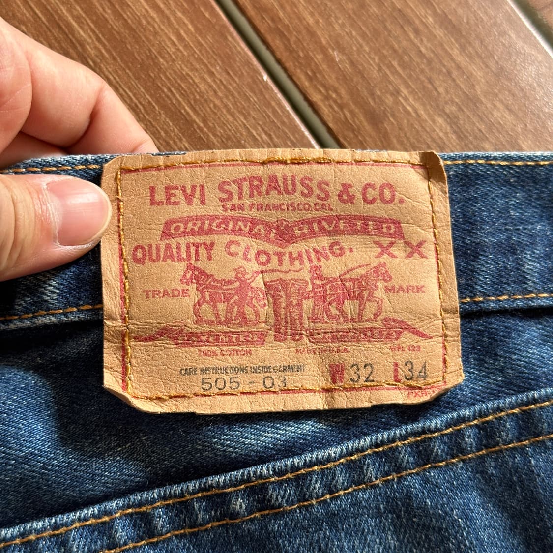 90‘s Levi’s 505 USA made denim shorts 상품이미지4