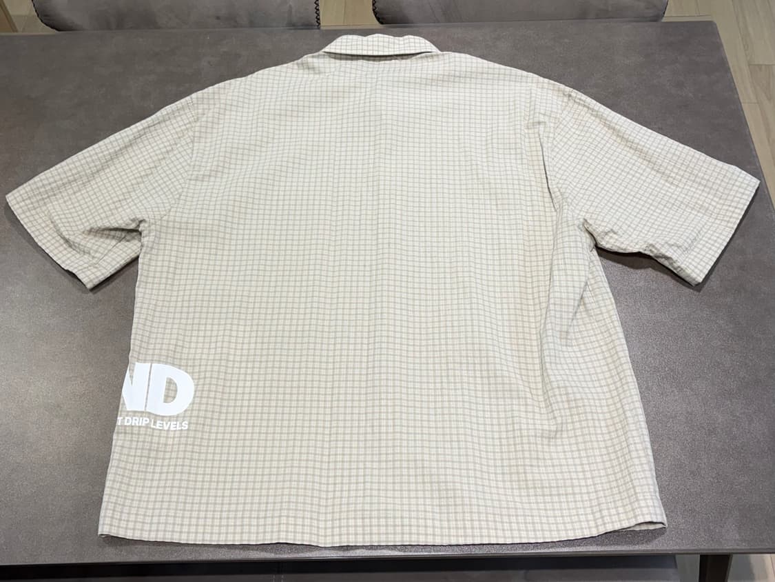 자라 텍스트 프린트 반팔 체크셔츠 상품이미지2