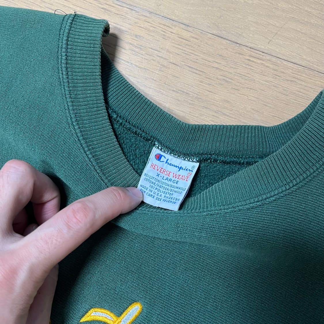 90년대 챔피온 리버스위브 스웻셔츠 맨투맨 미국제조 빈티지 상품이미지3