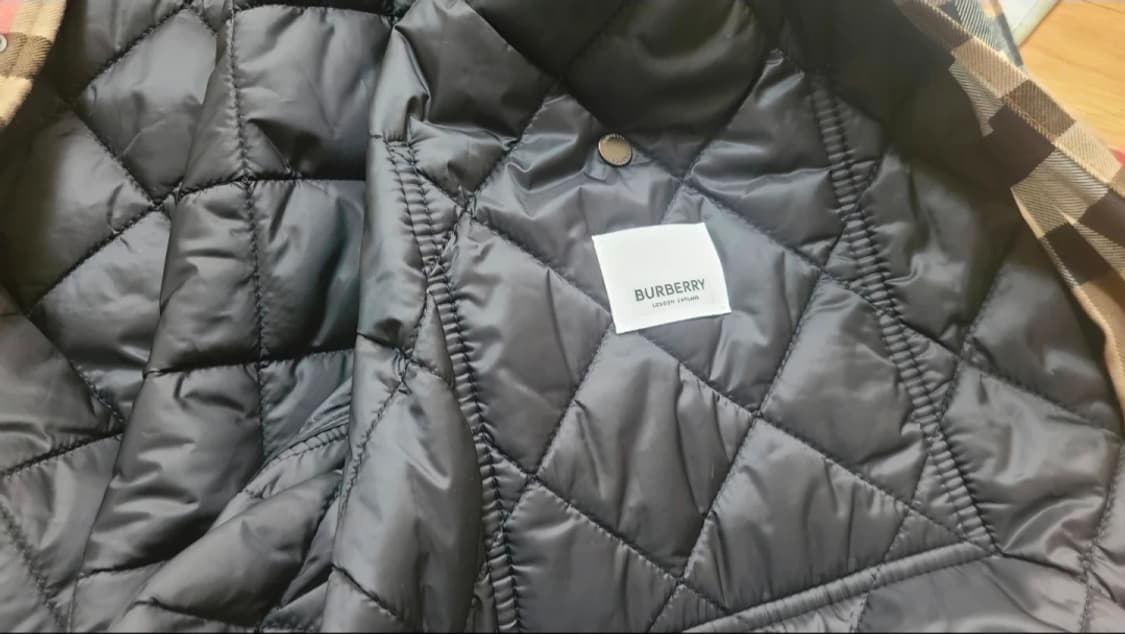 버버리 체크 퀼팅 자켓 L 상품이미지9