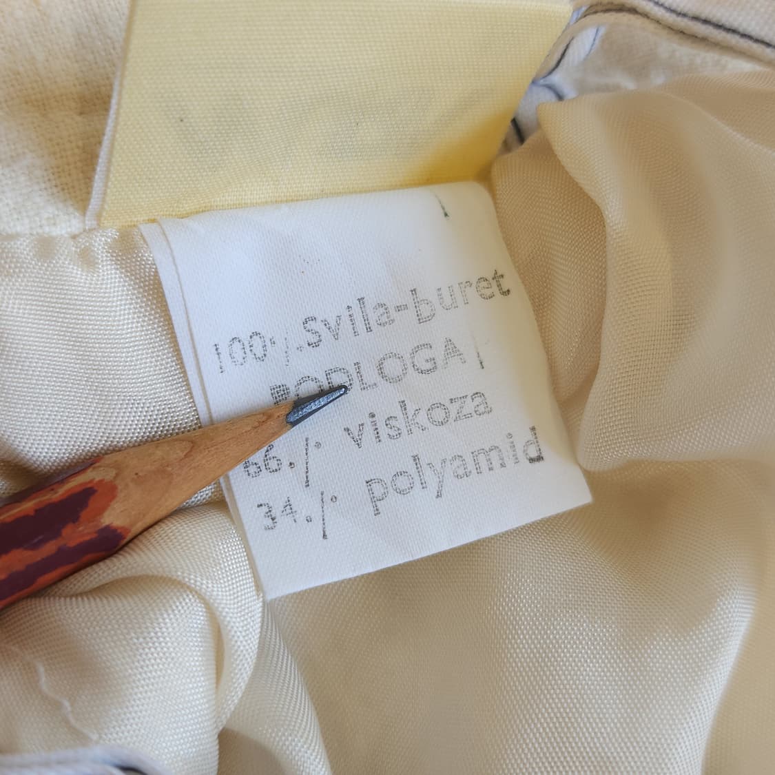 90s 빈티지 스커트 유럽  화이트 스커트 100%실크 mura 상품이미지9