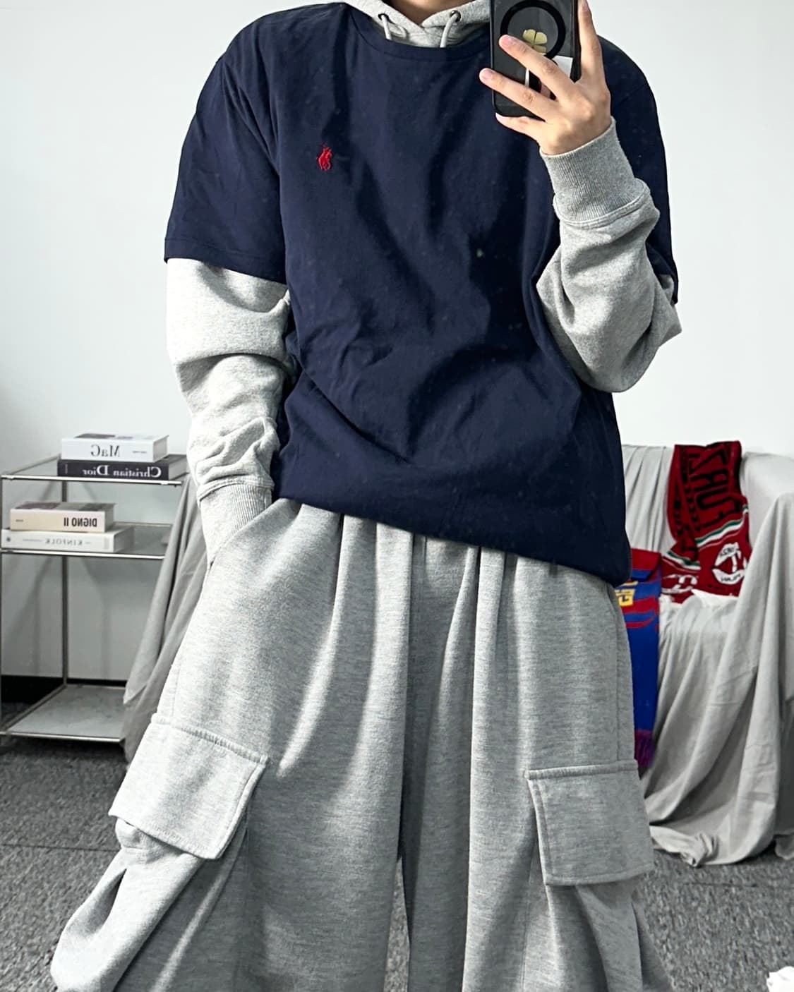 폴로 랄프로렌 네이비 반팔티 L 상품이미지3