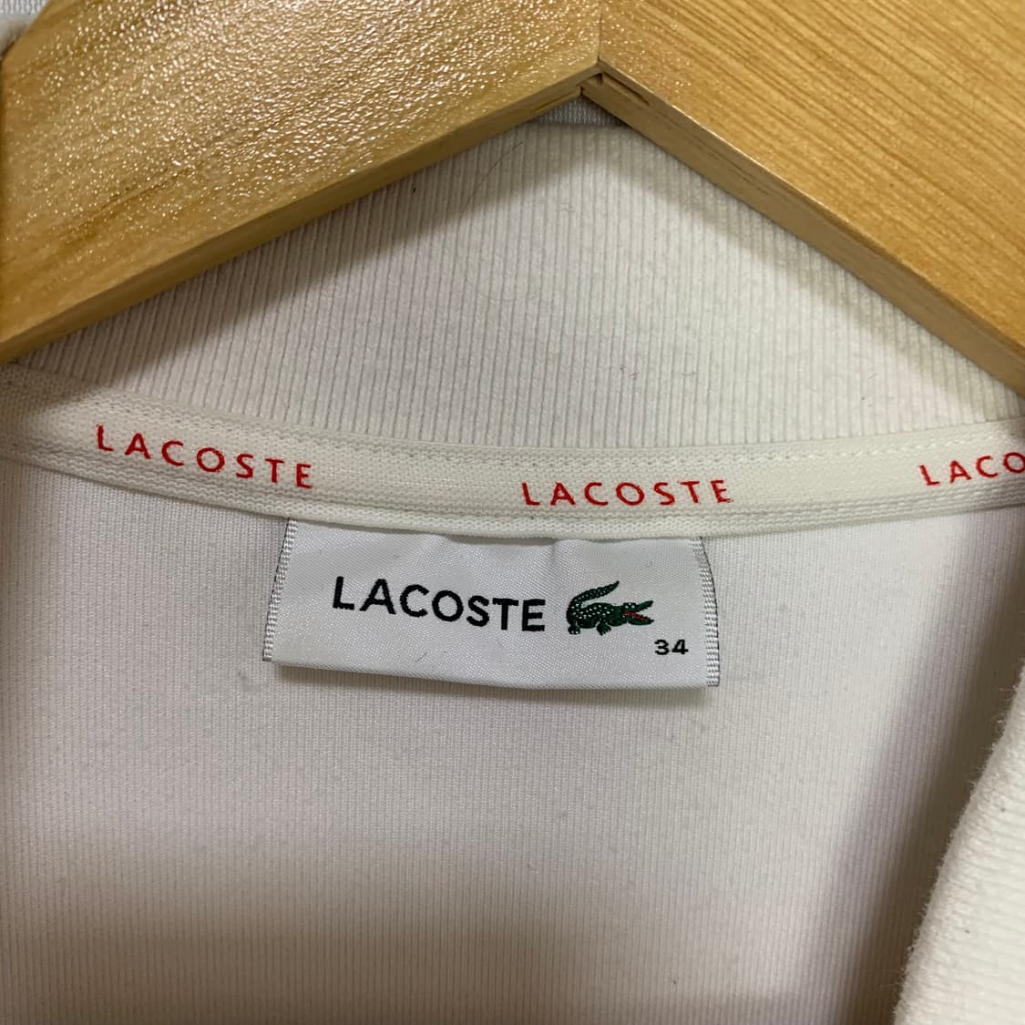 라코스테 아이보리 봄버 자켓 져지 트레이닝 빈티지 여성 34 사이즈 상품이미지7