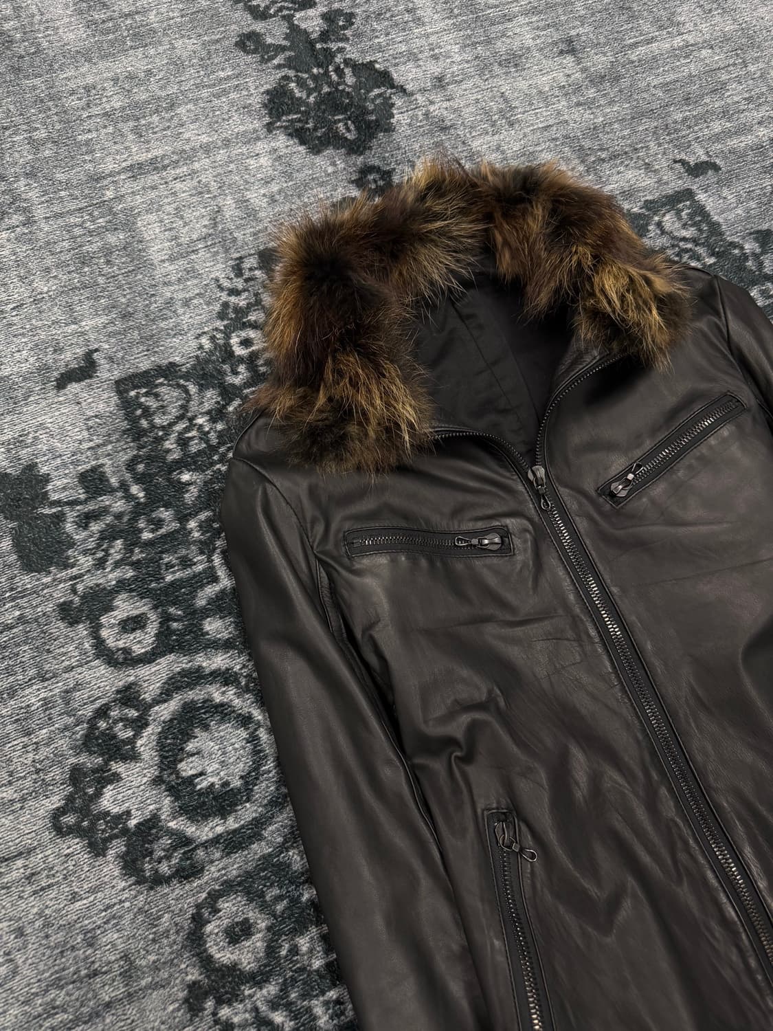 Shellac cow skin fur rider jacket 상품이미지3