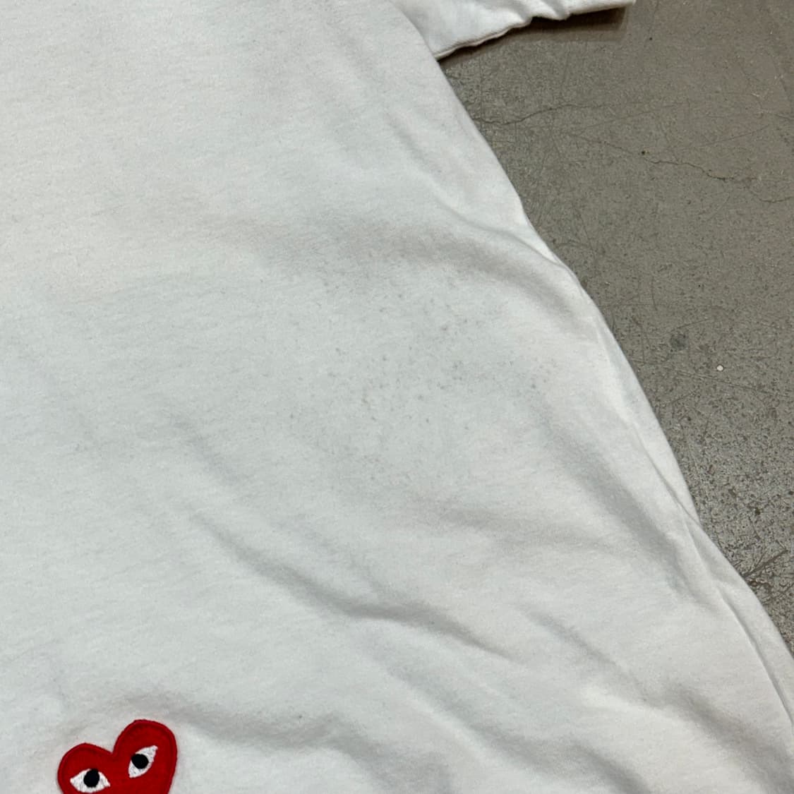 M 꼼데가르송 X 나이키 화이트 반팔티 상품이미지7