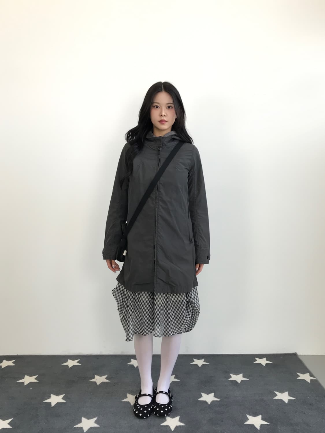 Jpn SUNNY C. Charcoal Hooded Windbreaker 상품이미지1