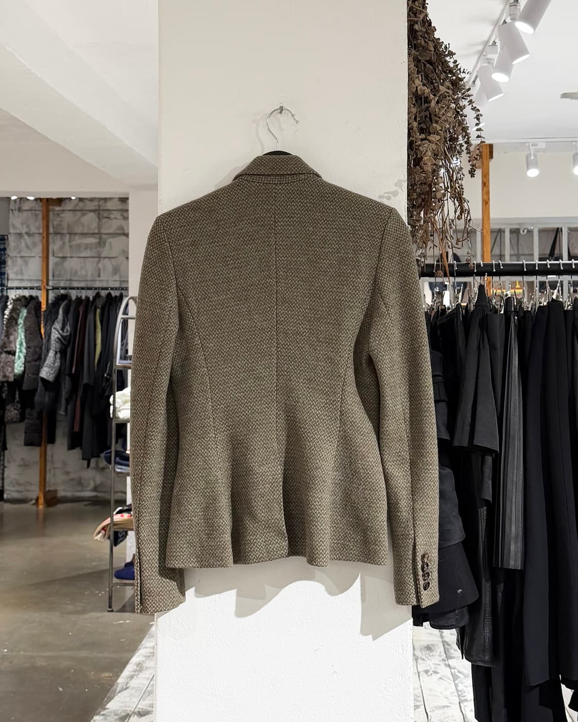 랄프 로렌 카키 싱글 헤링본 트위드 울 자켓 상품이미지6