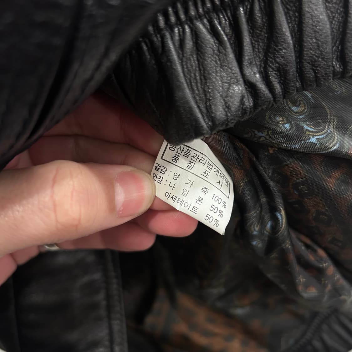 핸드메이드 빈티지 양가죽 레더 봄버자켓 상품이미지4