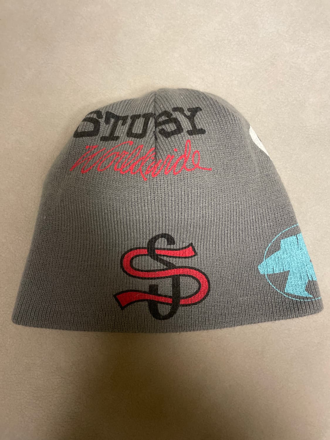 스투시 믹스로고 비니 그레이 상품이미지2