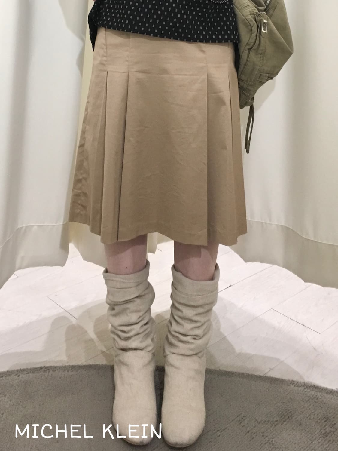 MICHEL KLEIN Pleated Midi Skirt 상품이미지1