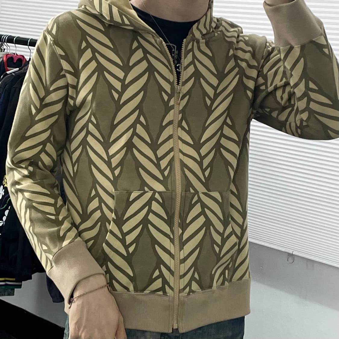 M 사스콰치패브릭스 로프 패턴 후드집업 상품이미지3