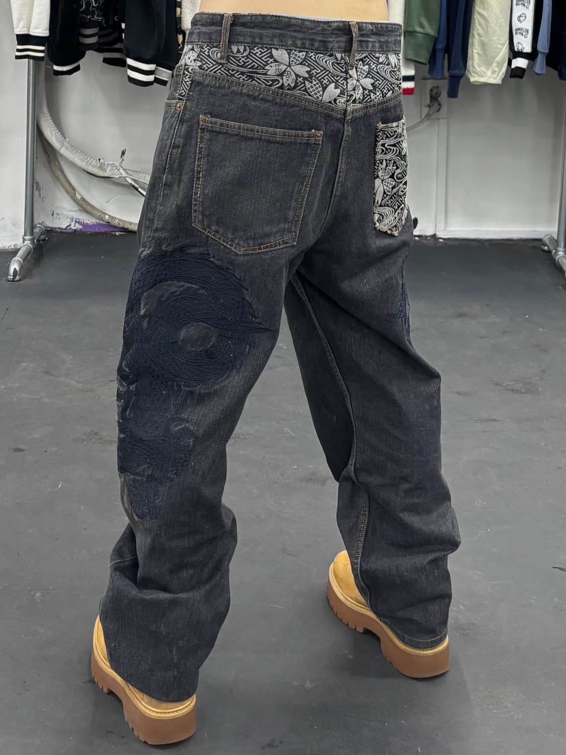 카라쿠리 타마시 오리엔탈 드래곤 데님팬츠 상품이미지4