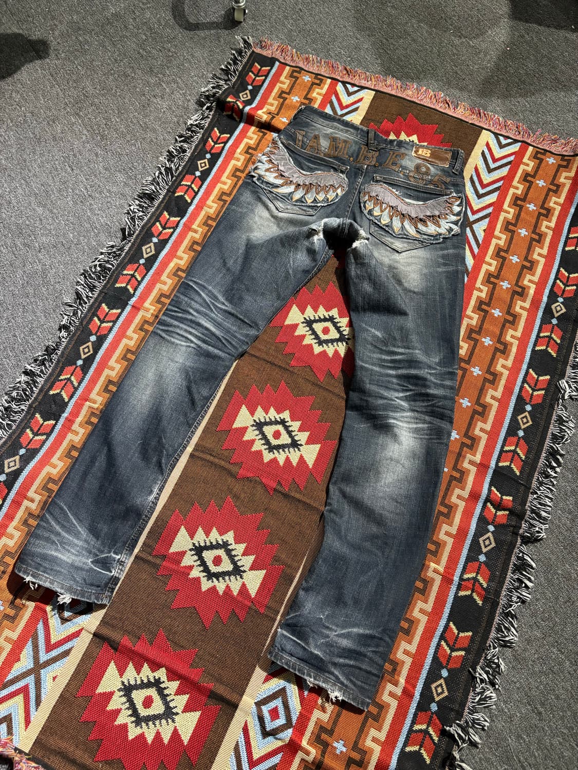 빈티지 자수 팬츠 상품이미지1