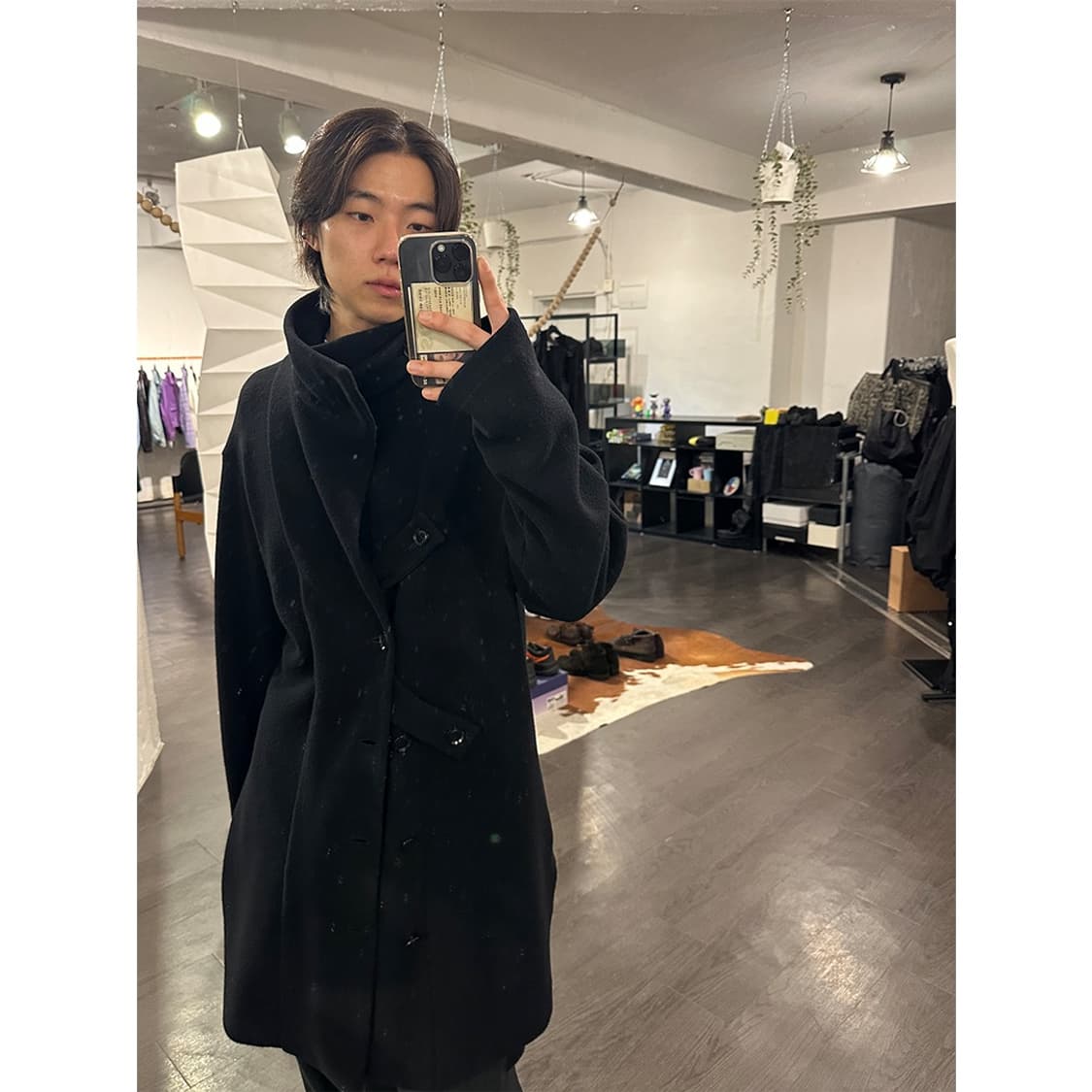 요지야마모토 뿌르옴므 19aw 스트랩 코트 상품이미지4