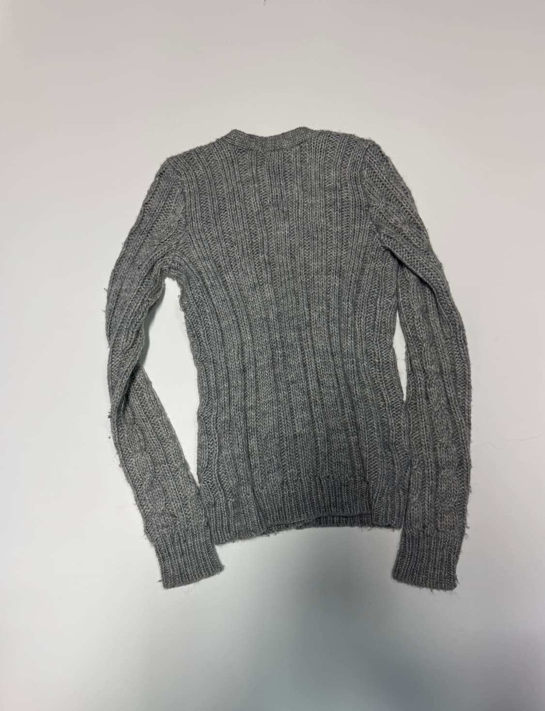 여성 아베크롬비 순록 로고 꽈배기 가디건 상품이미지2