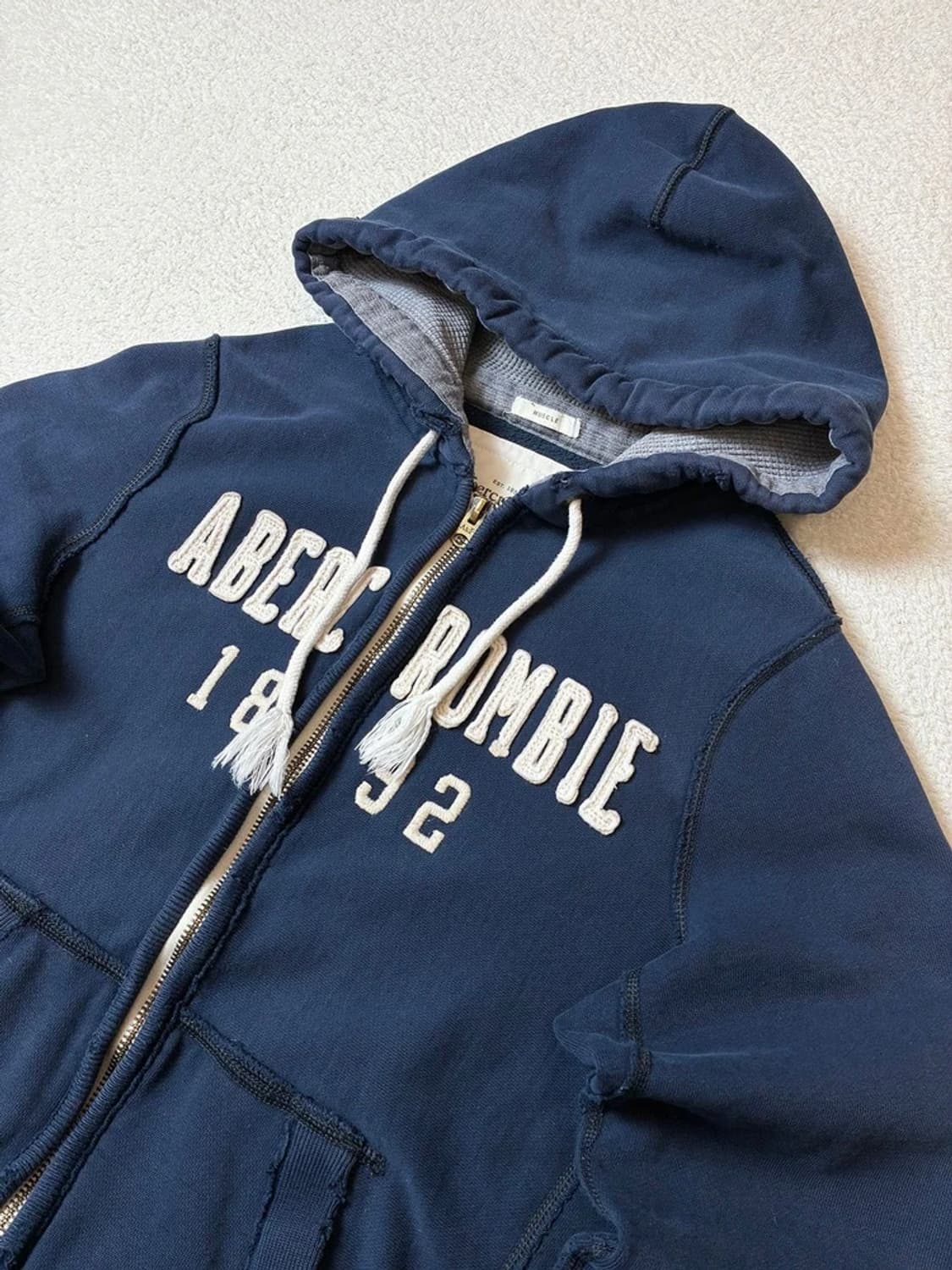 아베크롬비 00's Y2K 맨즈 자수 로고 후드 집업 PN7141 상품이미지2