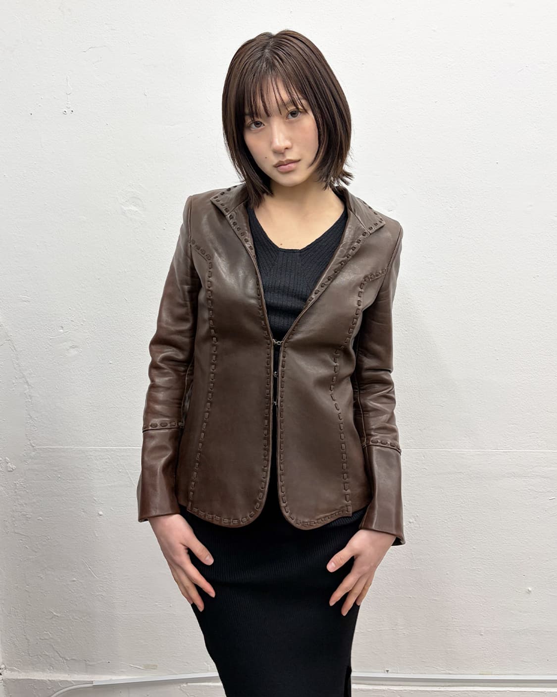 슈트레네세 램레더 파이핑 자켓 상품이미지6