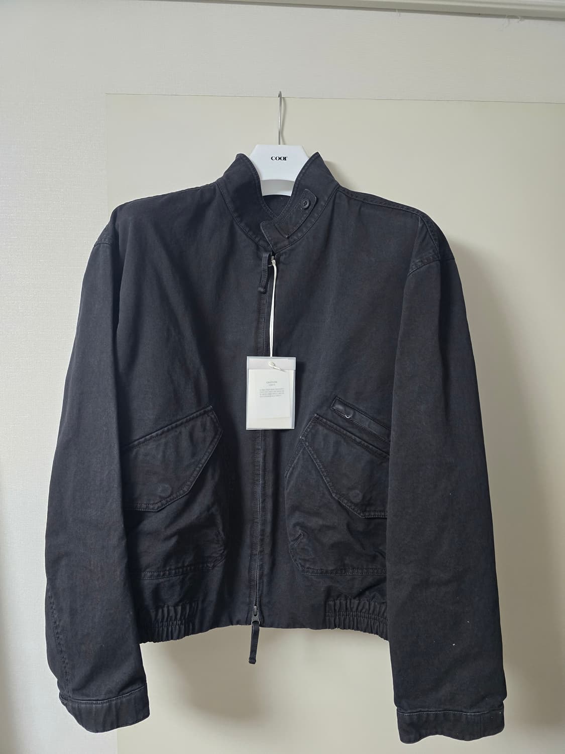 (새상품 xl) 카치온 워시드 트리밍 카라 점퍼 (워시드블랙) 상품이미지2