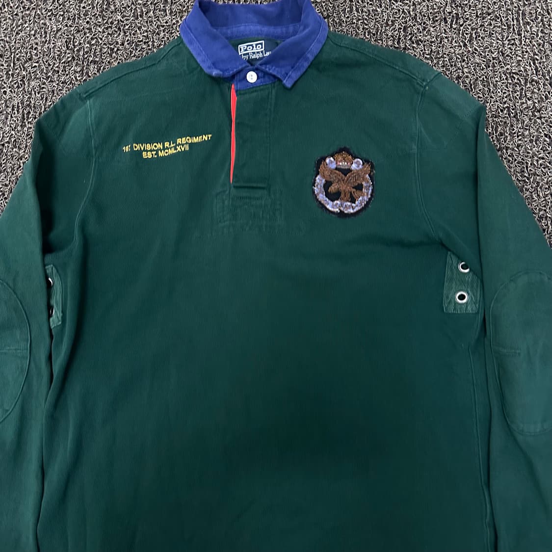 POLO 폴로 랄프로렌 엘보패치 럭비티 긴팔티셔츠 그린 L 상품이미지2