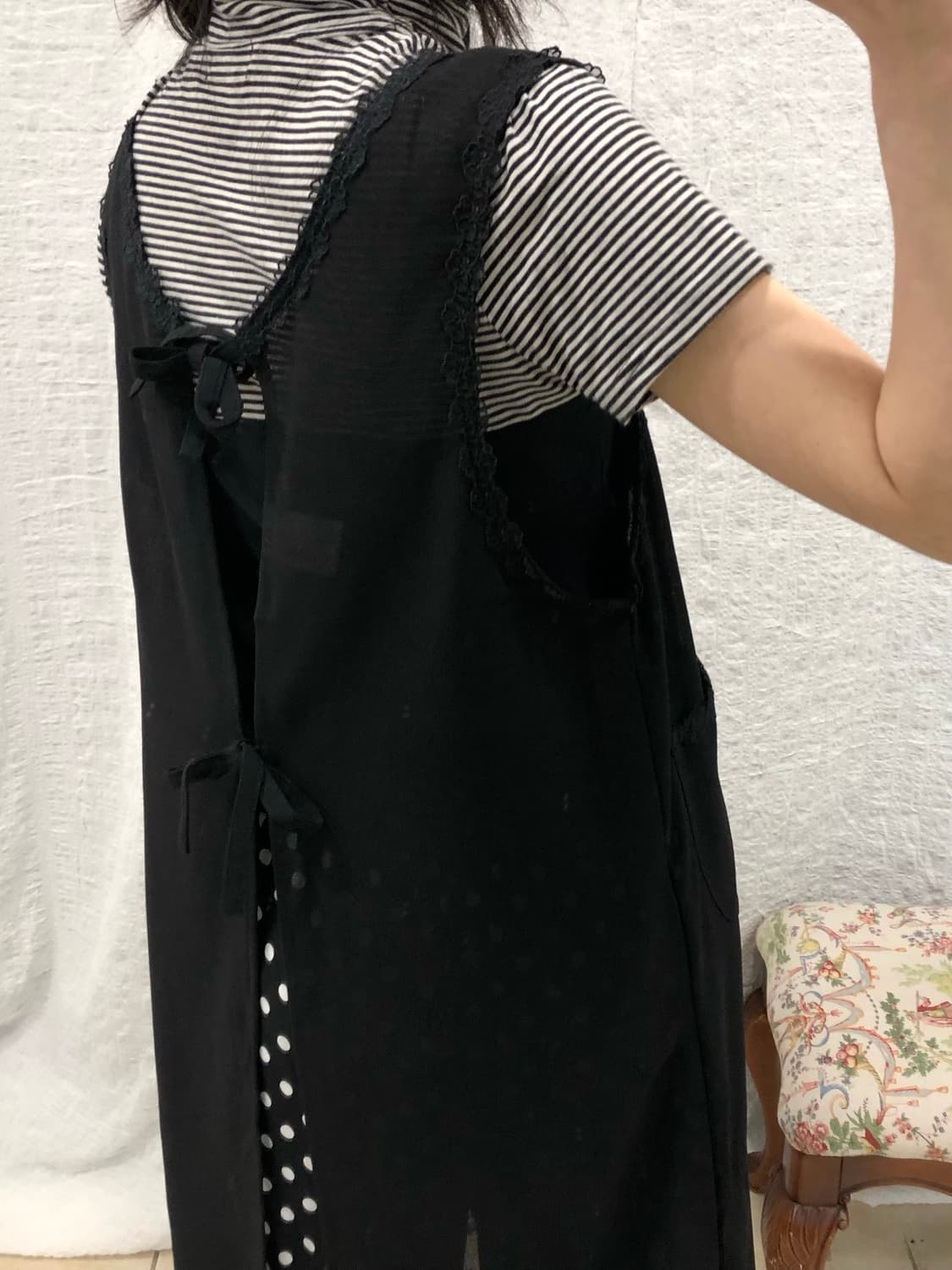 Sheer overlay one-piece 상품이미지1