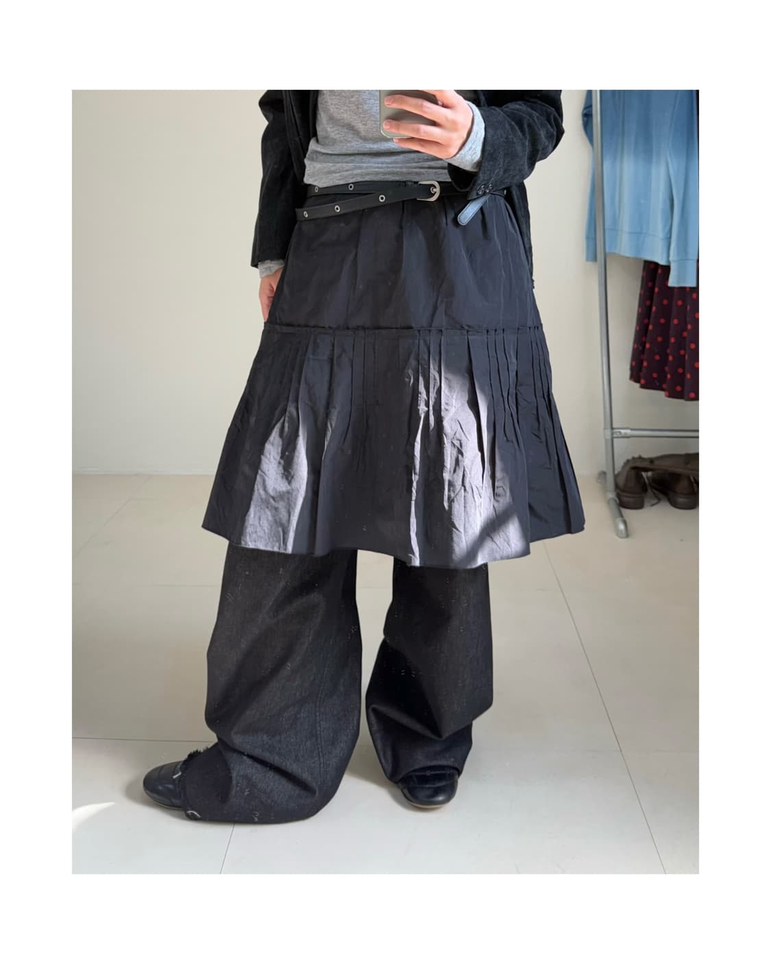 빈티지 미디 스커트 상품이미지1