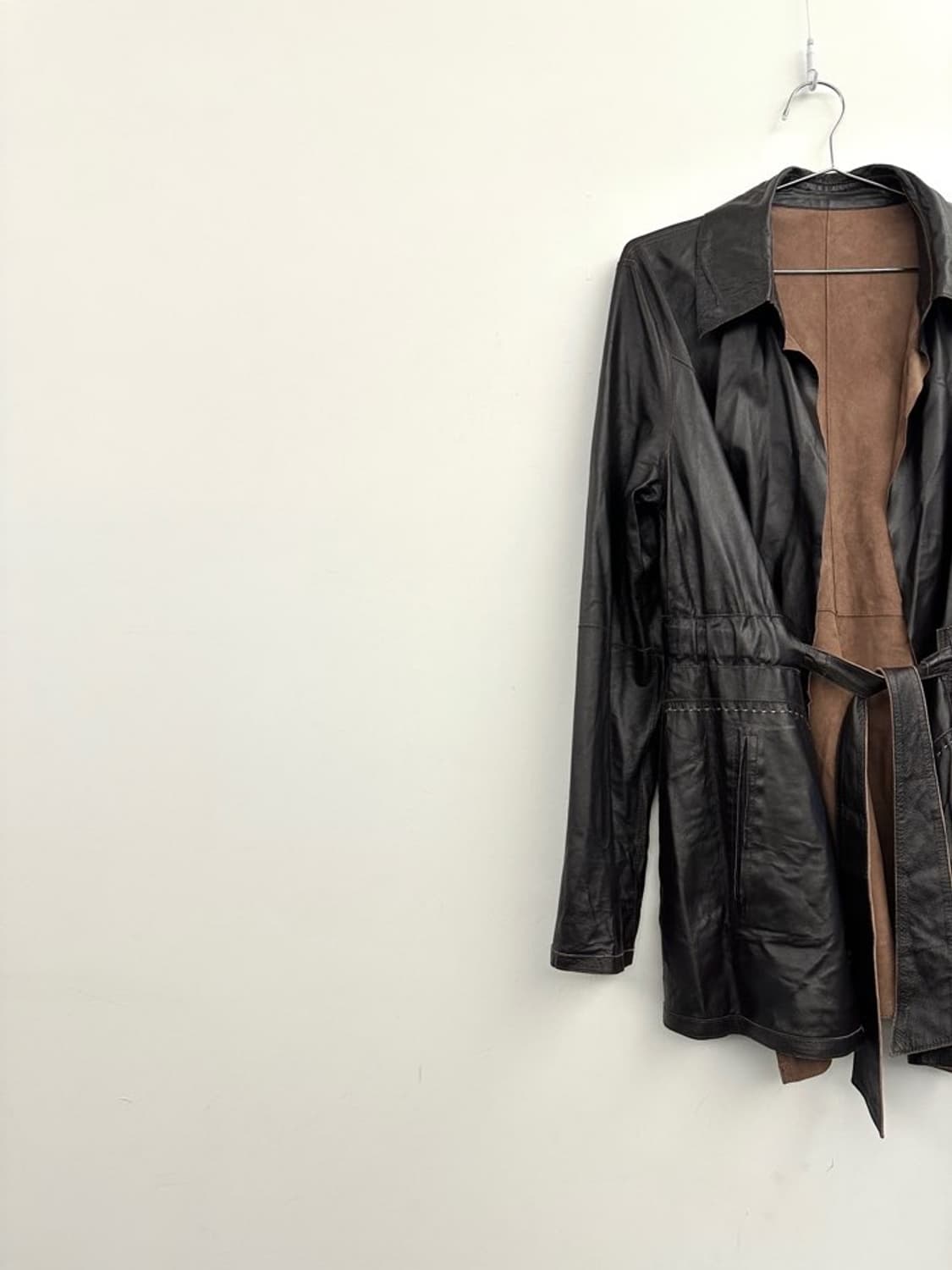 Suede & leather reversible stitch jacket 상품이미지3