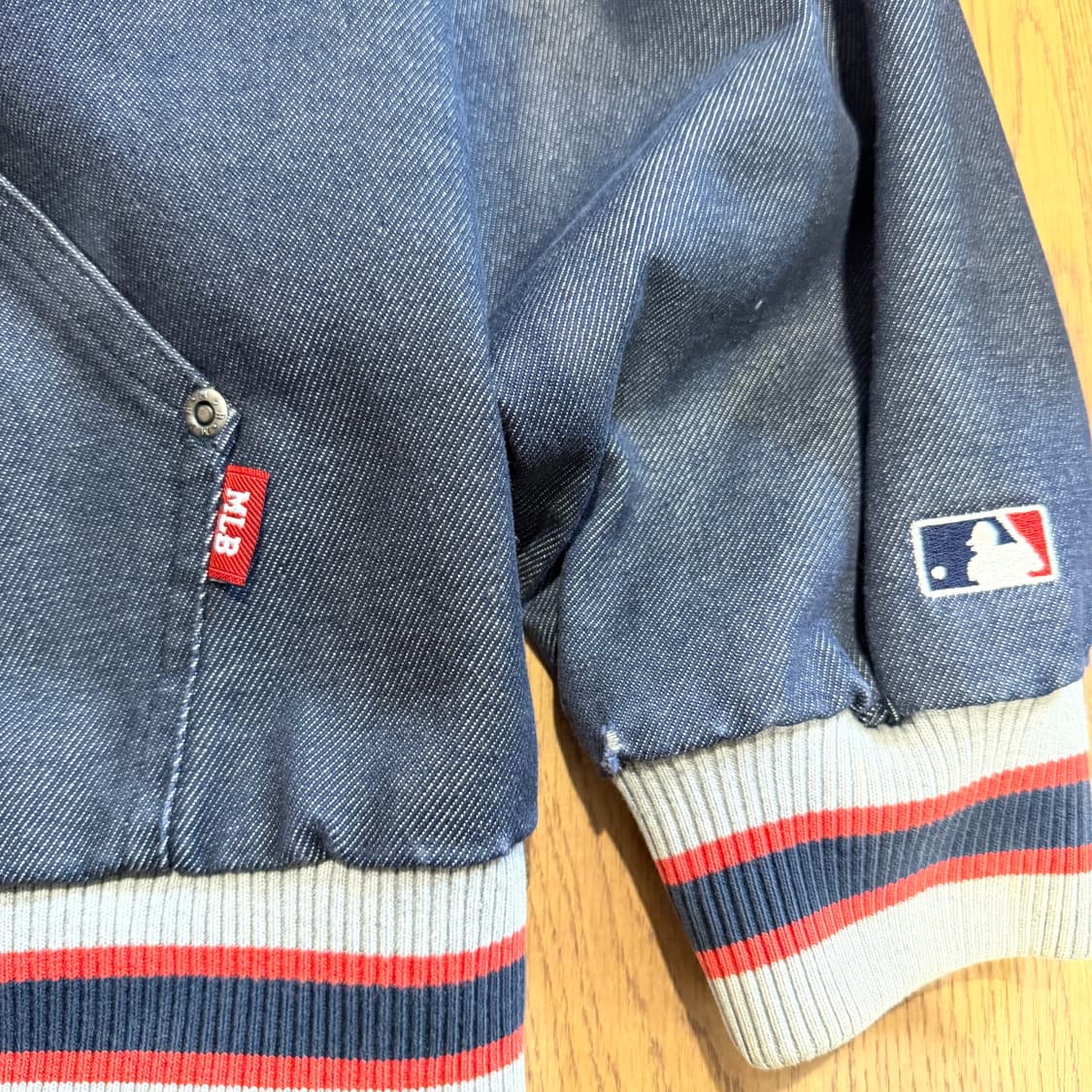 (후드 탈부착) MLB 뉴욕양키즈 바시티 데님 후드자켓 상품이미지6