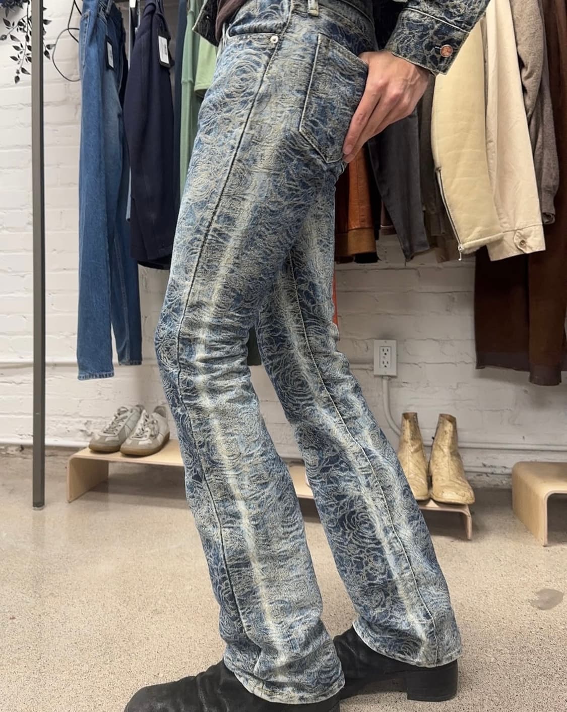 • 이세이미야케S/S2007 자카드 워븐 ‘Roses’데님 셋업 상품이미지2