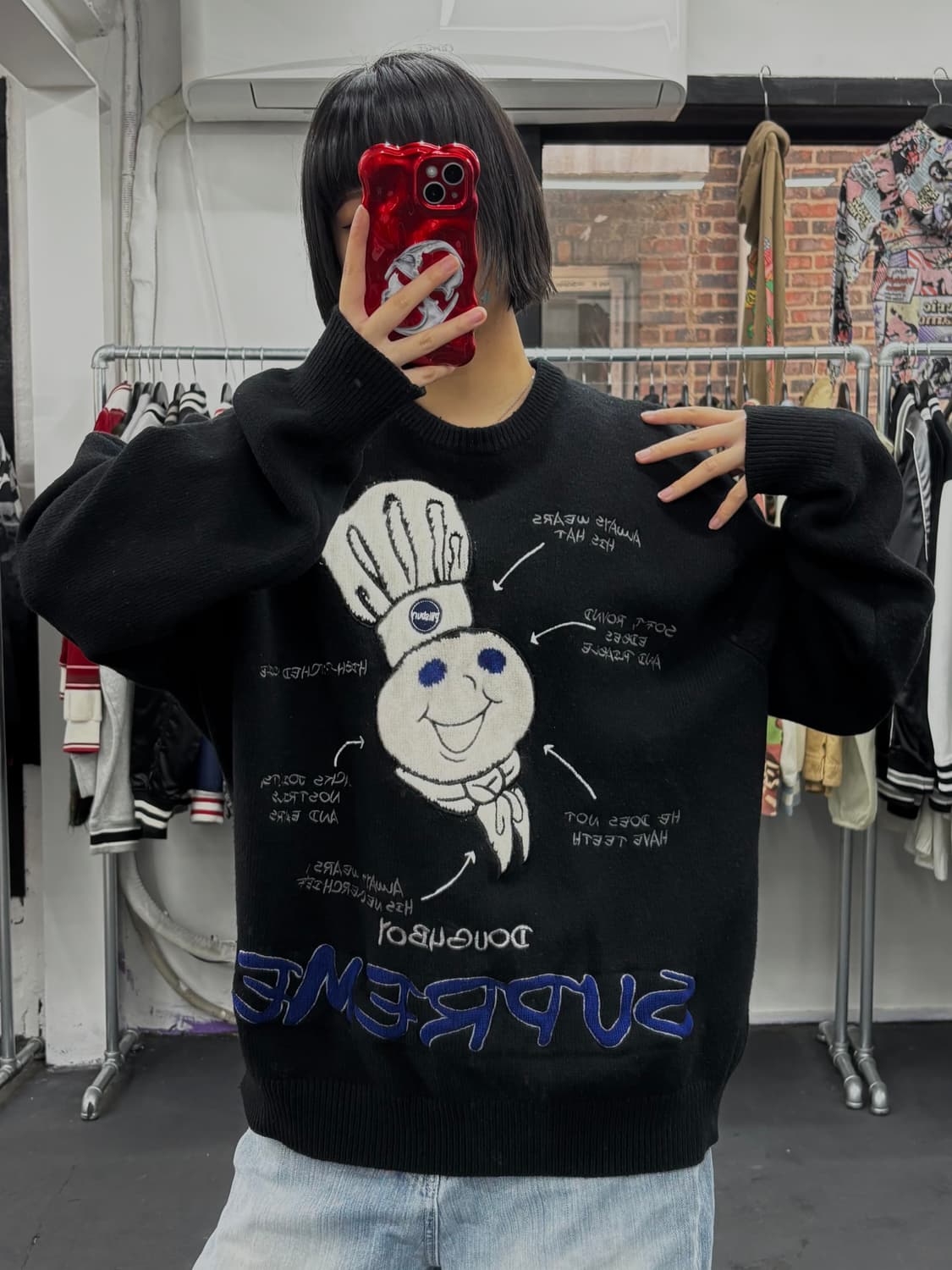 슈프림 도우보이 블랙 니트 상품이미지3