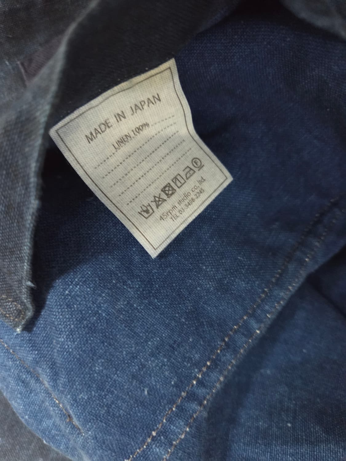 45R 인디고 린넨 코트 5size 상품이미지3