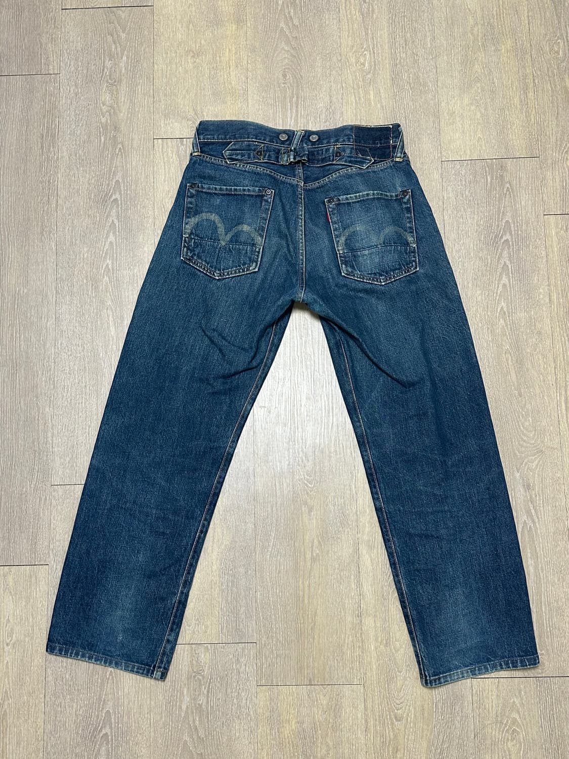 90s EVIS JEANS 더블니 셀비지 데님 상품이미지2
